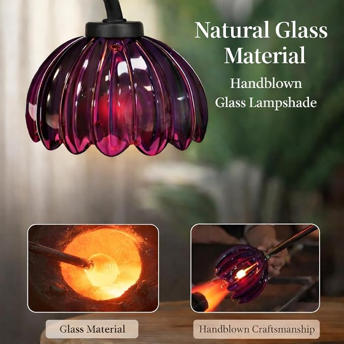Candle Warmer Lamp,Adjustable Height with 2 Bulbs，Boho Glass Candle Lamp with Dimmer & Timer, Flameless Fragrance Diffuser for Scented Wax Melts, Mothers Day and Birthday Gifts for Home, Office