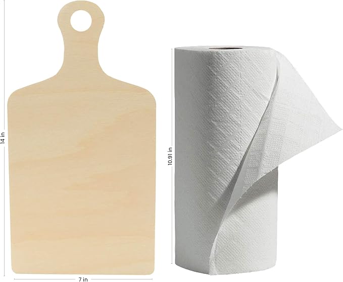 Wooden Cutting Board Shapes, 14" with Handle, Pack of 1 Wooden Cutting Boards by Woodpeckers, for Kitchen, Decor, and Charcuterie Boards