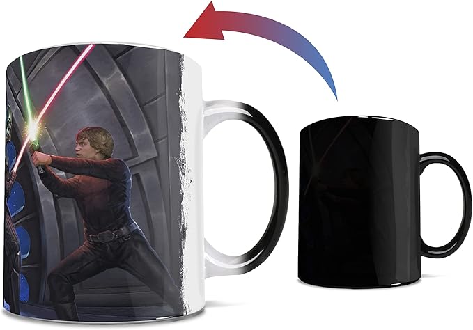 Morphing Mugs Star Wars – Luke Skywalker, Lord Palpatine, & Darth Vader – A Son's Destiny – Thomas Kinkade- One 11 oz Color Changing Ceramic Mug – Image Revealed When HOT Liquid Is Added! MMUG1214