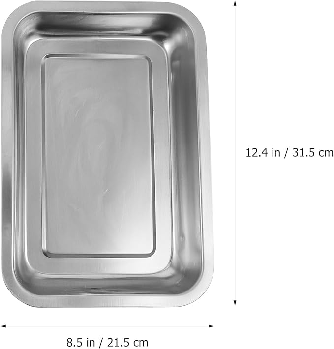 MAGICLULU Stainless Steel Baking Sheet with Wire Rack Set, 12.4X8.46 Inch Cookie Pan and Cooling Rack for Baking, Roasting, Draining Oil, and Cooking Home