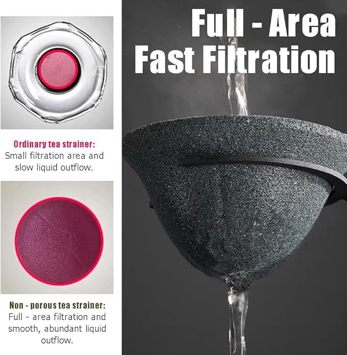 Ouliget Ceramic Stone Coffee Filter,Japanese Non-porous Coffee Dripper,Reusable Loose Tea Precision Strainer for Home Office Tea Coffee Making