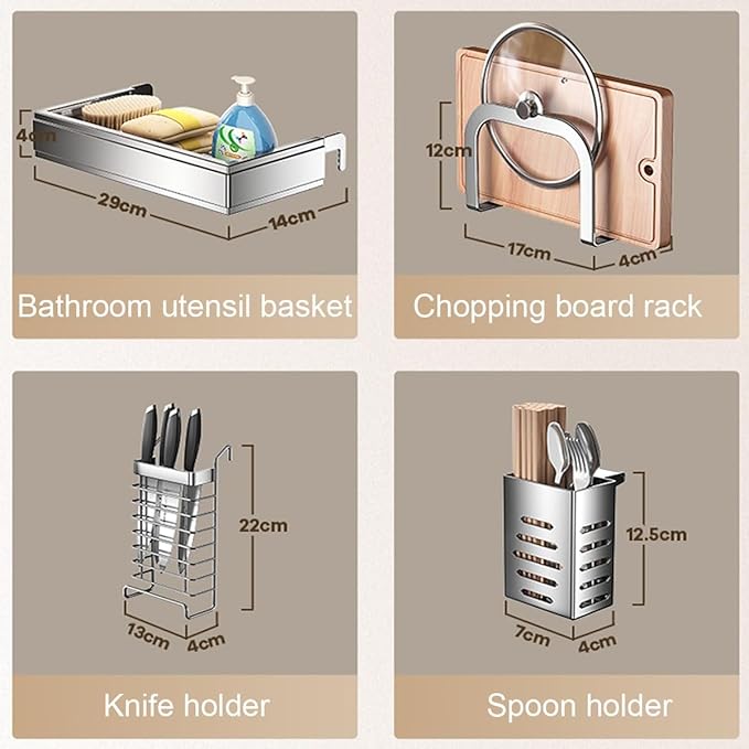 304 Stainless Steel Over The Sink Dish Drying Rack, 1/2 Tier Multifunctional Countertop Dish Storage Rack Sink for Countertop Storage(Double Layer,76cm/29.9in)