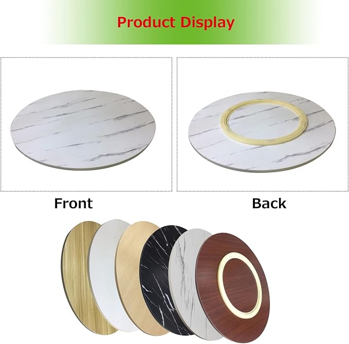 Rotating Serving Tray Round - Wooden Lazy Susan Turntable For Kitchen Dining Table Tabletop Turntable - Rotating By Hand, 360° Swivel Plate, Convenient Sharing Of All Dishes (Color : White-A, Size :