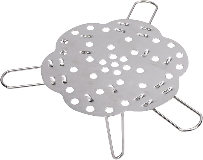 Generic Cooling Rack, Food Grade 304 Stainless Steel Steamer Rack with Non Slip U Shaped Legs, Expandable & Foldable for 7 to 10 Inch Pot, for Cooking, Cooling, Steaming & Baking