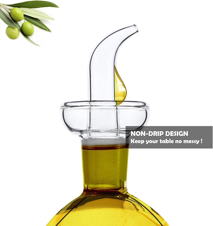 18 oz / 540 ml Glass All-Purpose Cruet, Glass Oil Decanter and Cruet (Spherical-18 oz)