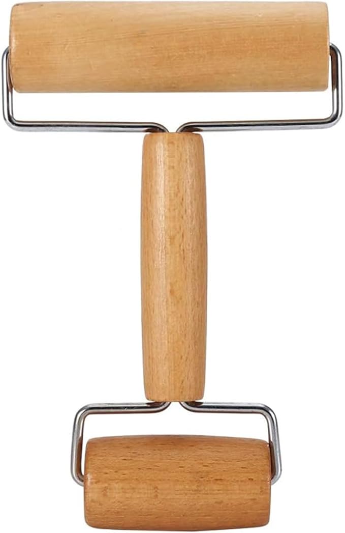 Pizza Roller,Rolling Pins for Baking,Wooden Pizza Dough Roller Small Rolling Pin for kitchen essentials Pastry Tortilla Pizza Cookie Home Baking(4.13in, 2.36in)