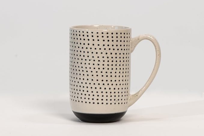 House Beautiful Versatile Modern Stoneware Mug Set - 19.5 oz, Set of 4 (Metro Mornings)