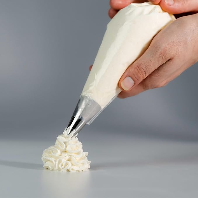 KEE-SEAL Disposable Pastry Bags, Piping Bag with Grip Tight Outer Surface, Smooth-Flow Interior, Easy Tear Perforation, Convenient Dispenser Box, 18-Inch, Clear