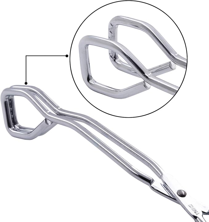 HINMAY Kitchen Scissor Tongs 11-Inch Heavy Duty Stainless Steel Scissor Cooking Tongs