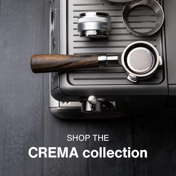 CREMA Coffee Products 51mm Hand Tamper & Coffee Distributor for Delonghi | Compatible w/any 51mm | Double-Sided, Adjustable Depth Tool | Durable 304 Stainless Steel | Silver