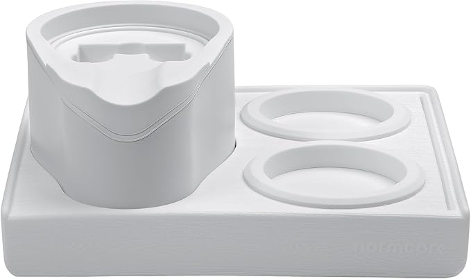 Normcore Tamping Station, 51mm 54mm Compact Tamping Station, Espresso Tamping Mat With Portafilter Stand, Coffee Tamper Mat, Food Grade Non-Slip Silicone, White