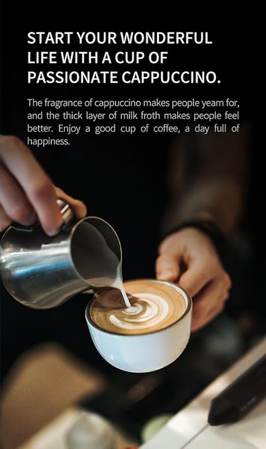 Handheld Milk Frother Wand - Electric Whisk Frother for Coffee Battery Operated - Drink Stirrer Electric Frothers Handheld - Drink Mixer - Coffee Mixer Wand