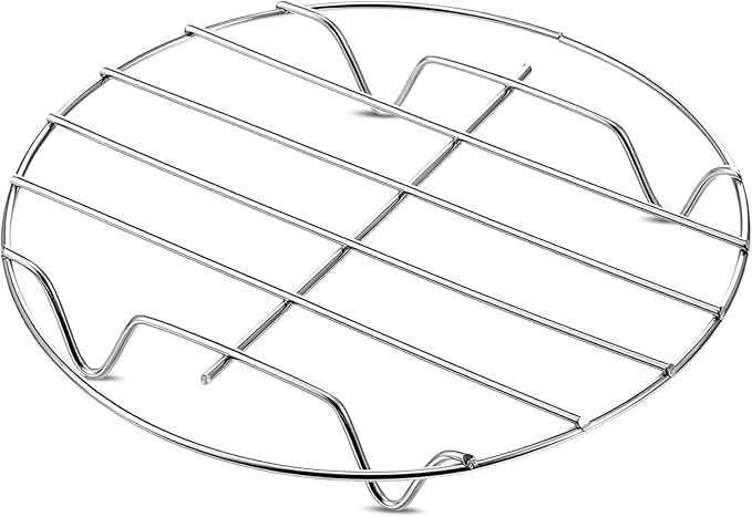 Steaming Rack 6.77'' Stainless Steel Steamer Rack Pot Accessories for Roasting Cooking Cooling and Steaming in Kitchen and Outdoors Fits 3/6 Qt Pressure Cooker Dutch Oven Air Fryer