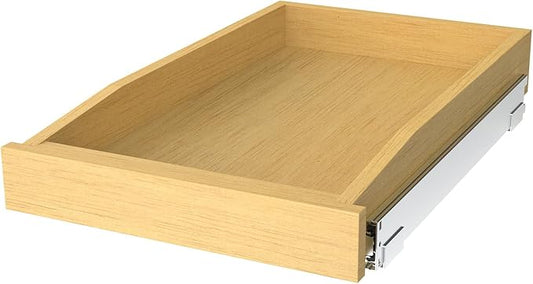Wooden Pull out Cabinet Organizer 20" W x 21" D x 3.35" H, Heavy Duty Slide Out Drawers Pull-Out Home Organizers for Kitchen Cabinets