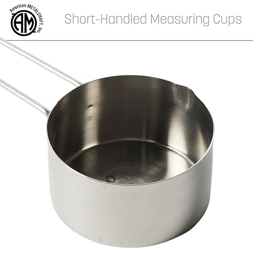 American METALCRAFT, Inc. 1/2 Stainless Steel Measuring Cup, 1/2-Cup, Silver