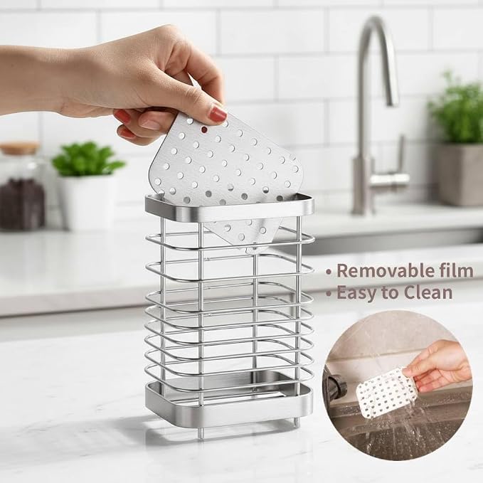 Kitchen Utensil Drying Rack,304 Stainless Steel Chopsticks Spoon Fork Knife Drainer Basket Flatware Storage Drainer, Dish Drainer for Kitchen Counter ( 3.94x2.95x5.9 inch )