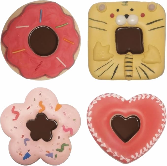 4-Piece Linzer Cookie Cutters Set - Stainless Steel Large Fondant Biscuit Molds for Birthday Party, Graduation, Christmas, and Holiday Baking DIY (Round, Square, Heart, Flower)