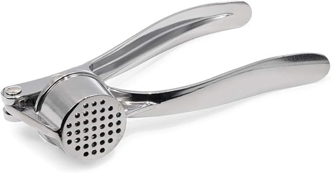 [6 PACK] Stainless Steel Garlic Press - Professional Kitchen Garlic Crusher - Easy Squeeze, Dishwasher safe - Cooking Utensils, Clove Press and Ginger Mincer