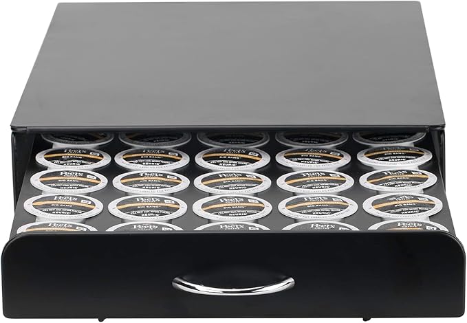 HiveNets Capsule Storage Drawer Coffee Holder Multiple Flavors Pods Organizer 35 Pcs Capacity (Metal)