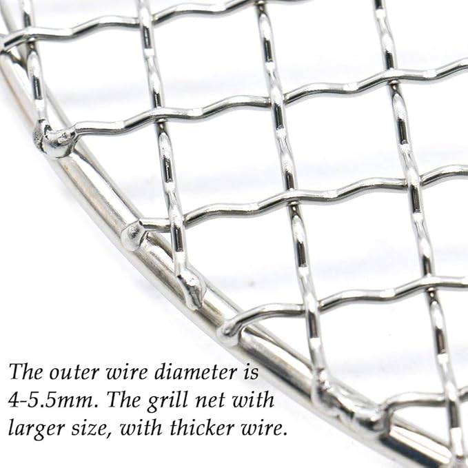 Cooling Rack Dia 7" Round Stainless Steel Cross Wire Barbecue Carbon Baking Net Grill Pan Grate for Instant Pot/Pressure Cooker/Oven (180mm/7)