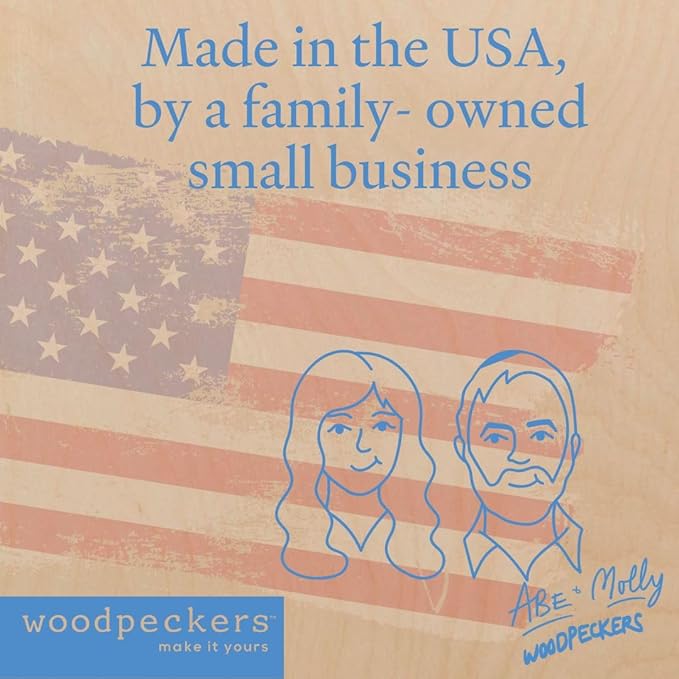 Wooden Cutting Board Shapes, 16" Wide Middle, Pack of 1 Wooden Cutting Boards by Woodpeckers, for Kitchen, Decor, and Charcuterie Boards