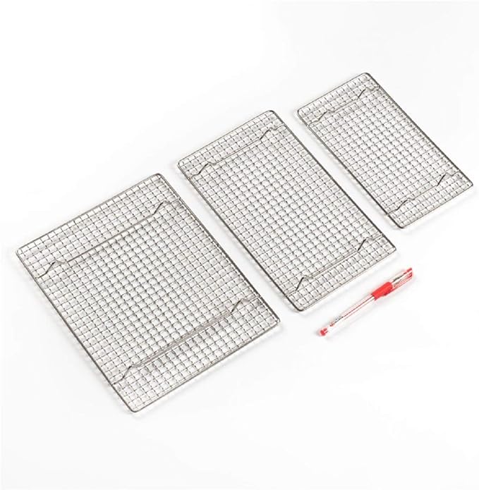 304 Stainless Steel Cooling Rack Versatile Baking Rack Heat Resistant Rust Proof Sturdy Grate 10.6"*10.6"