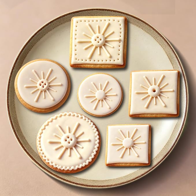 Stainless Steel Cookie Cutters Set, 18 Pieces, Star, Flower, Heart, Circle, Square, Hexagram Shapes