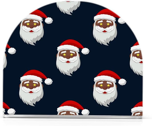 Black Santa Claus Napkin Holder for Tables –Napkin Holders for Kitchen, Table Napkin Holders, Cocktail Napkin Holder,Paper Napkins Holder
