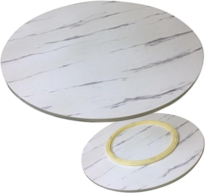 LIGUOYI Turntables for Dining Table Round Wood Table Top 360° Rotating Board 50 60 70 80 90cm Dining Table Serving Turntable, Lazy Susan Share Food Spin Smoothly Home Dining
