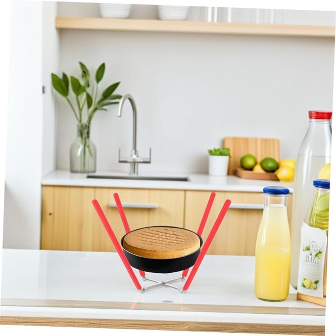 Cabilock Collapsible Stainless Steel Chiffon Cake Stand Baking Rack for Cooling Inverted Cake Holder Folding Baking Stand