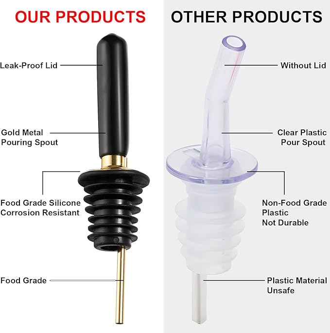gegewawa 2pcs Glass Coffee Syrup Dispenser Bottles 5 OZ, Simple Syrup Bottles with Metal Pour Spout, Syrup Dispenser for Coffee Bar Accessories for Maple Honey Syrup Oil and Sauces