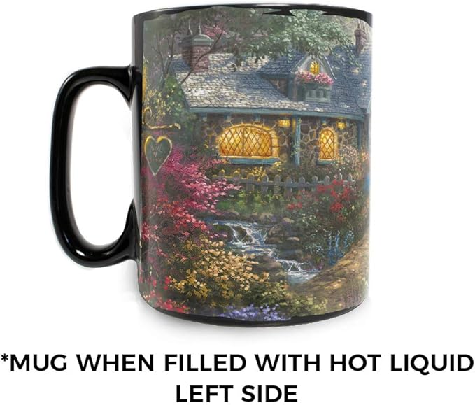 Morphing Mugs Disney – Mickey and Minnie Mouse – Sweetheart Bridge Heat Sensitive Clue Mug – Full image revealed when HOT liquid is added - 16oz Large Drinkware MMUGC959