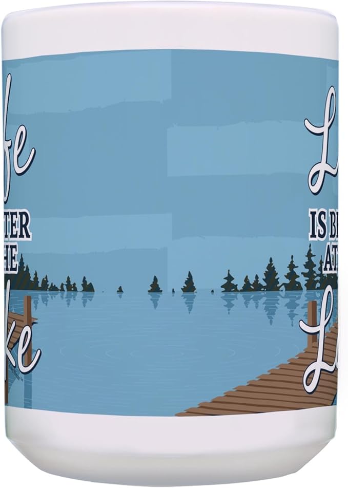 ThisWear Lake Themed Gifts Life Is Better at the Lake Mug Set