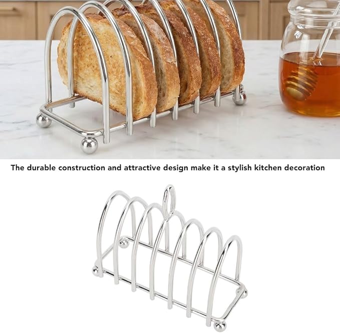 Stainless Steel Bread Rack - Durable Bread Holder for Kitchen Countertop, Vintage Design Baking Cooling Rack, Easy Clean(Style 3)