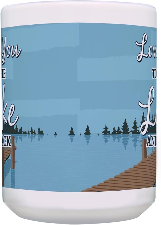 ThisWear Lake Themed Gifts Love You to the Lake and Back Couples Coffee Mug Set