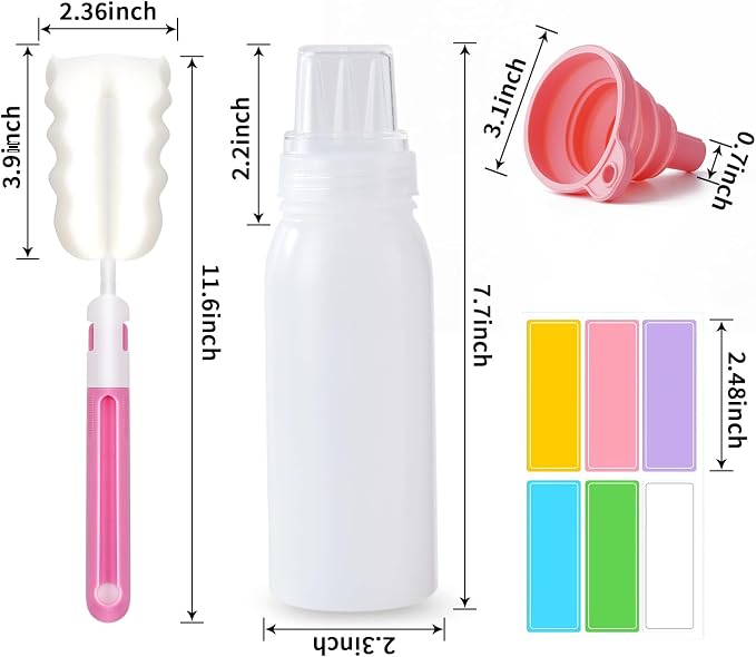 3 Hole Squeeze Bottles for Sauces Plastic Condiment Squeeze Bottles Ketchup Dispenser Salad Dressing Container Squirt Kitchen Squeeze Bottles for Oil BBQ Paint Pancake Art 3 Pcs 13oz/380ML