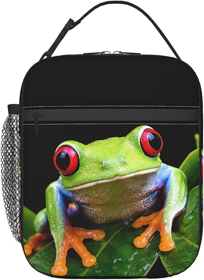 Frog Lunch Box Insulated Soft Bag Reusable Cooler Bag For Women&Men&Work Picnic Hiking