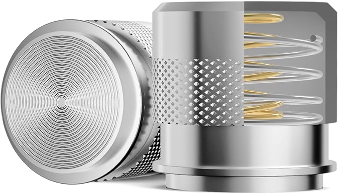 53mm Espresso Tamper, Maestri House Stainless Steel Barista Coffee Tamper for Espresso Machine, Spring-loaded Tamper Fits for 54mm Breville Portafilter Fits for 54mm Espresso Portafilter (Silver)