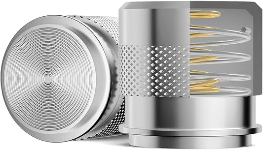 53mm Espresso Tamper, Maestri House Stainless Steel Barista Coffee Tamper for Espresso Machine, Spring-loaded Tamper Fits for 54mm Breville Portafilter Fits for 54mm Espresso Portafilter (Silver)
