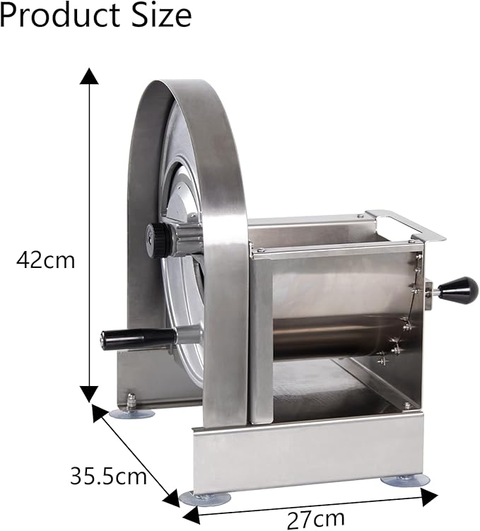 Commercial Manual Fruit Vegetable Slicer 0.2-12mm Adjustable Thickness Stainless Steel Multifunctional Commercial Manual Slicer for Slicing Fruit Lemon Onion Cabbage