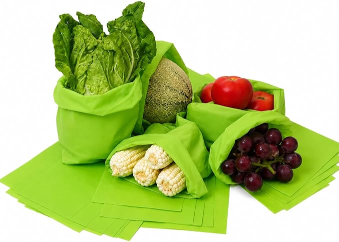 A pack of 80 bags: 40 small and 40 large, light green,BPA Free