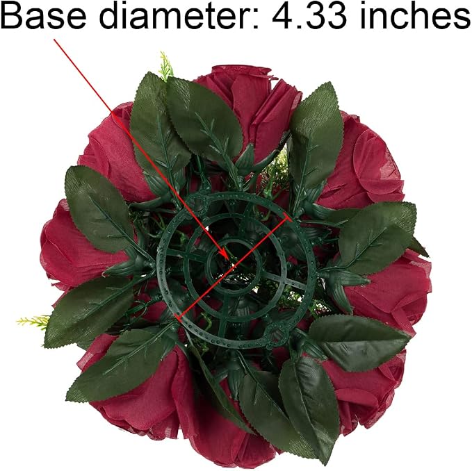 Flower Centerpieces for Wedding Tables: Wedding Table Decorations Burgundy Flower Balls Centerpieces for Engagement Cerebration Party Center Pieces 6 Packs
