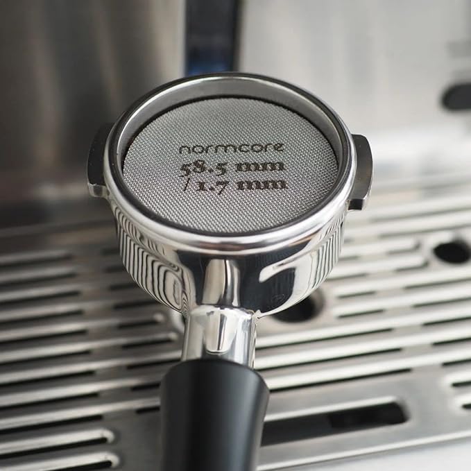 Normcore 58.5mm Puck Screen - Lower Shower Screen - Metal Coffee Reusable Filter for Espresso Portafilter Filter Basket 58mm - 1.7mm Thickness 150μm - 316 Stainless Steel