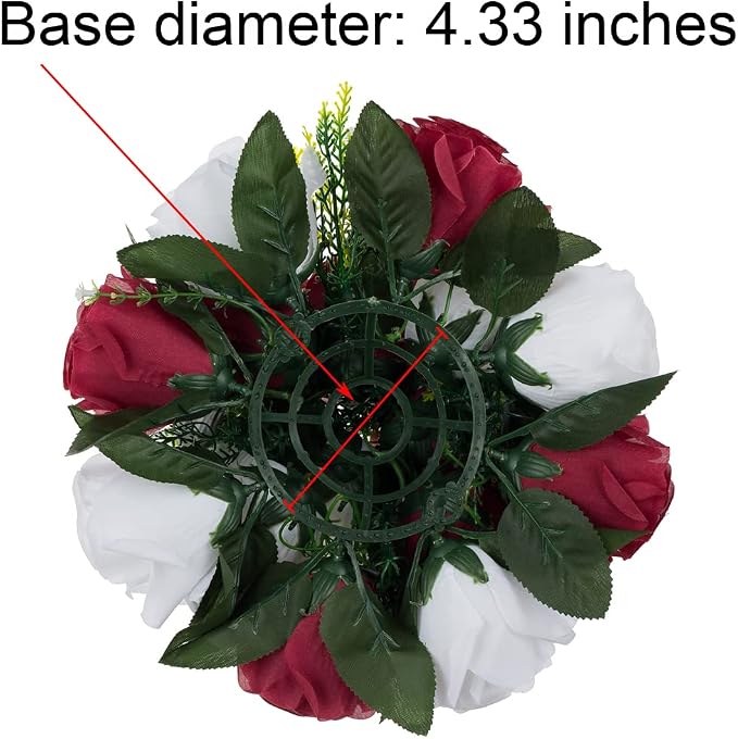 Flower Centerpieces for Wedding Tables: Wedding Table Decorations Burgundy & White Flower Balls Centerpieces for Engagement Cerebration Party Center Pieces 10 Packs