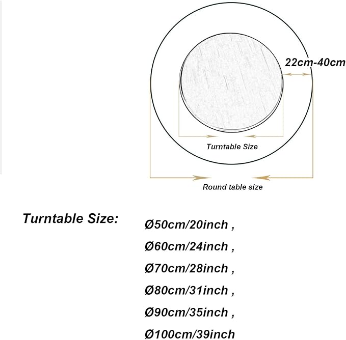 Lazy Susan Wooden Turntable Round 50/60/70/80/90/100cm, Smooth Rotational, 360° Rotation Serving Tray For Kitchen Dining Table Hotel Dining Table Tabletop Service Plate (Color : Red-brown, Size : Ø6
