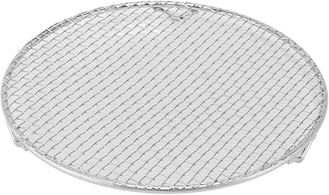 Yosoo Stainless Steel Cooling Rack for Baking, High Temperature Oven Safe Cooking Rack with Perfectly Spaced Lines, for Roasting Grilling Cooling Chicken Wings Breads (Small Round 16CM)