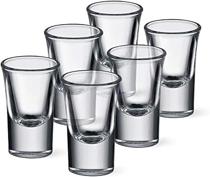 Houdini 6-Pack Heavy Base Shot Glass Set, 1.2oz Shot Glasses