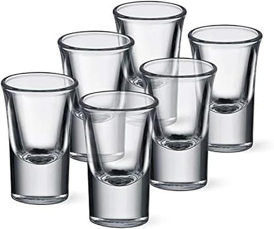 Houdini 6-Pack Heavy Base Shot Glass Set, 1.2oz Shot Glasses