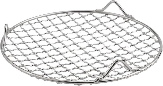 Round Cooling Rack, 13cm-35cm Diameter, 201 Stainless Steel Wire Grid with 3-Leg Stand for Baking Grilling Roasting Drying, Silver(18cm)