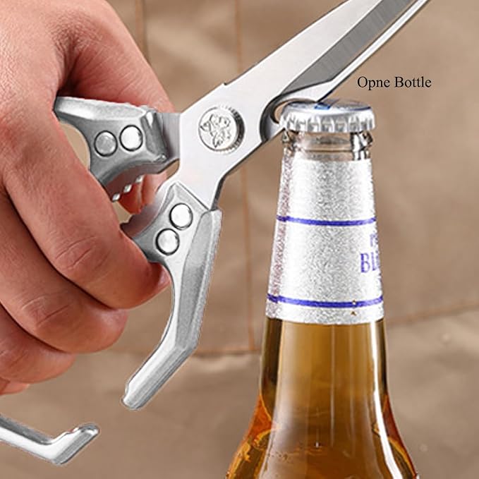 All Purpose Heavy Duty Kitchen Scissors for Food All Metal Cooking Shears for Poultry Meat Sea Food Dishwasher Safe